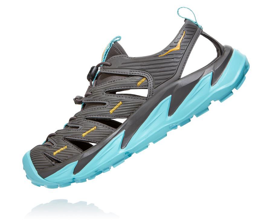 Hoka Australia One One Hopara - Womens Sandals Dark Grey - UQPJZ-2359